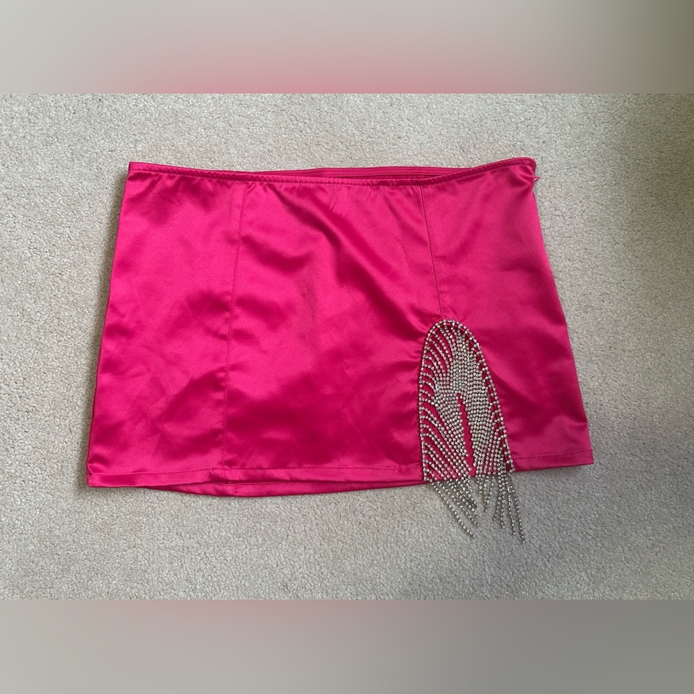 NWT Urban Outfitters Rhinestone Fringe Miniskirt - Women’s small